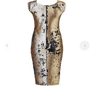 Gold sequin dress